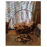 Firewood rack with firewood 42 x 42 and a