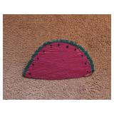 Watermelon Painted Wood Wedge Doorstop