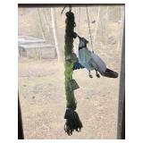 Brass Bell Door Chime & Puzzle Piece Blue Jay