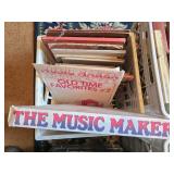 Crate of Various Books - Music, Religious,