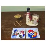 Somewman Candle, Candle Holder & Coasters