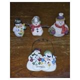 Resin Snowman Ornaments & Decor