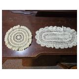 2 Crocheted Doilies