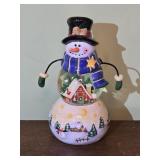 9ï¿½" Snowman Snowglobe Music Box