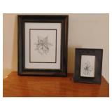 Floral artwork frames