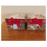 2 horse decorative boxes 8 x 5.5 x 8