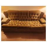 87 W x 35H x 36D brown couch