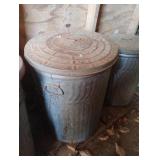 Galvanized trash can with horse supplement 20.5 x