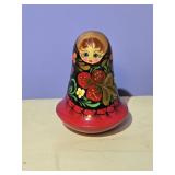 Russian Roly Poly Chime Doll 4" tall