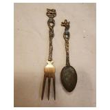 Vintage 4ï¿½" Ornate Silver PlatedPickle Fork-and