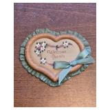 Quilted Wooden Heart 4ï¿½"x 3ï¿½"