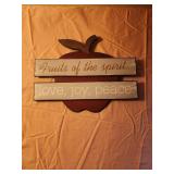 14x11 fruits of the spirit apple wall hanging