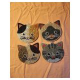 Bling cat coasters