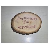 Handmade Log Slice Sign 7ï¿½"x 6"