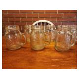 Mason jar glass mugs