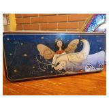 Assorted tin, nestle, lifesavers,  peace , hot