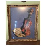Framed Cross Stitch Violin 25ï¿½"x 31ï¿½"