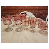 Vintage Kings Crown Ruby glasses