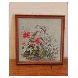 Cross stitch floral frames artwork 14 x 14