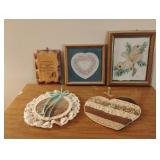 Handmade heart, potpourri holder and more wall