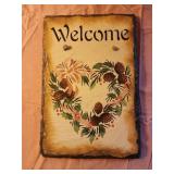 8x12 Welcome slate stone