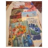 9 garden flags, cardinals butterflies and flowers