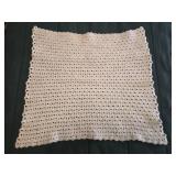 White Knit Throw 30"x 30"