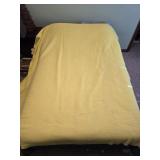 Lg Vintage Yellow Wool Blanket 88"x 70