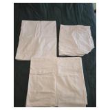 2 White Queen Size Sheets & a Fitted Sheet