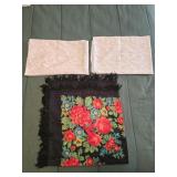 2 Pillow Cases & Floral Scarf