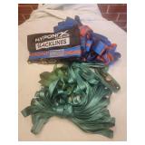 Slack lines, straps, ratchet strap