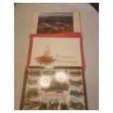 Paper placemats, covered bridges