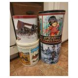 Budweiser large tin, farm scene tin, merry
