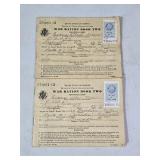 2 War Ration Books