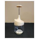 Gemco Vintage Food Nut Chopper 2 Cup Glass Jar