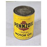 Vintage Penzoil Motor Oil Can (aprox 1/5 full)