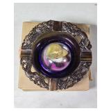 4ï¿½" Metal Dragon Ashtray w/ Real Butterfly in