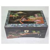 Vintage Japanese Musical Jewlery Box 8ï¿½"L 6"W 4"T
