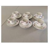 Demitasse Teacup and Saucer Set miniature Pink