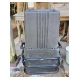 3 Black Trash Cans 22" tall each