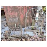 Vtg Wire Basket, Stool & Homemade Bumper?