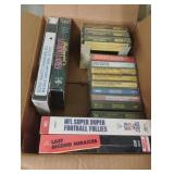 Vintage football VHS tapes and cassette tapes