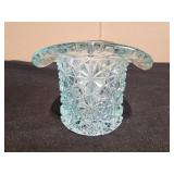 VINTAGE FENTON ART GLASS  DAISY & BUTTON AQUA