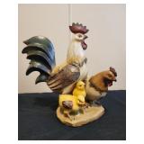 Rooster hen and chick