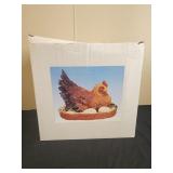 Large Chicken with eggs and basket