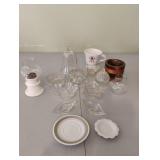 Glass candle holders, trinket box and more......