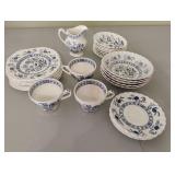 Vintage English Stafford Classic White Blue