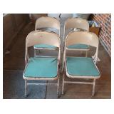 Set of 4 metal and vinyl chairs by Durham 16 x