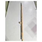 Vintage 3-Piece Bamboo Fishing Rod w/ Cork Float