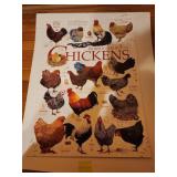 19.5x26.5 chicken puzzle ready to frame